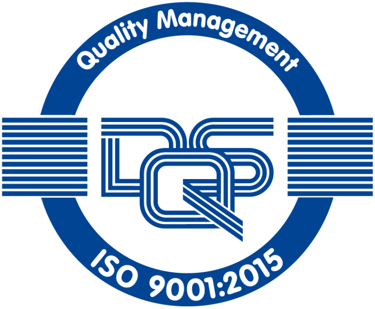 ISO 9001:2015 seal from DQS