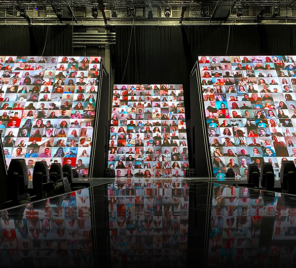 Large video walls with alfaview participants