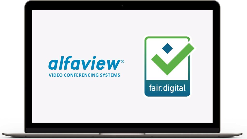 Logos von alfaview und fair.digital