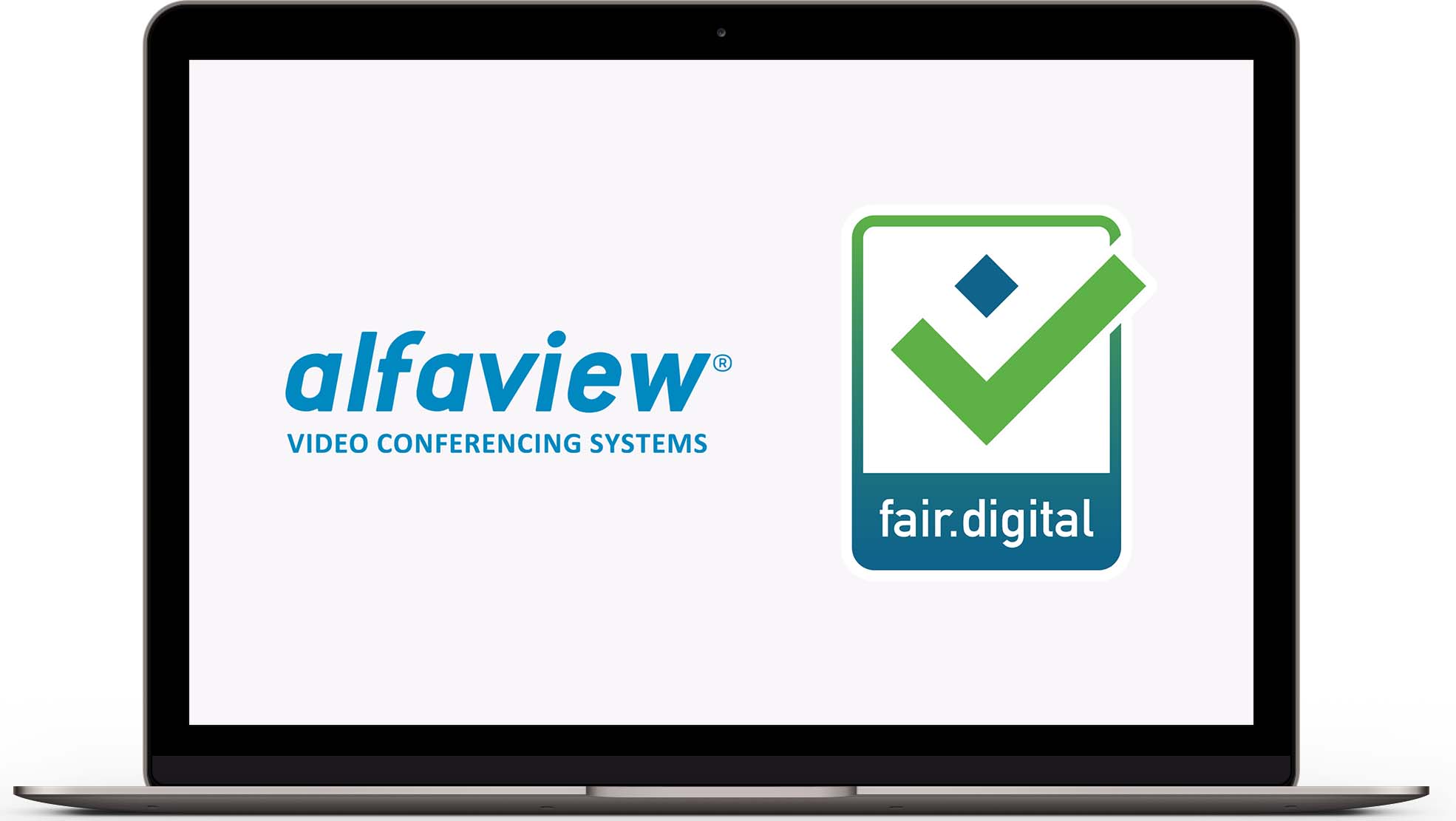 Logos von alfaview und fair.digital